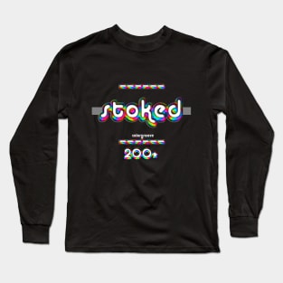 Stoked 2000 ColorGroove Retro-Rainbow-Tube nostalgia (wf) Long Sleeve T-Shirt